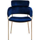 Meridian Yara Navy Velvet Dining Chair IMAGE 4