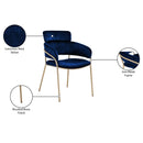 Meridian Yara Navy Velvet Dining Chair IMAGE 7