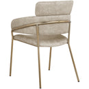 Meridian Yara Stone Velvet Dining Chair IMAGE 2