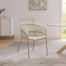 Meridian Yara Stone Velvet Dining Chair IMAGE 6