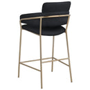 Meridian Yara Black Velvet Counter Stool IMAGE 2