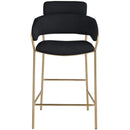 Meridian Yara Black Velvet Counter Stool IMAGE 4