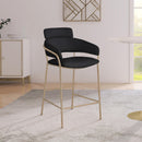 Meridian Yara Black Velvet Counter Stool IMAGE 6