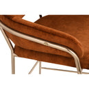 Meridian Yara Cognac Velvet Counter Stool IMAGE 5