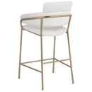 Meridian Yara Cream Vegan Leather Counter Stool IMAGE 2