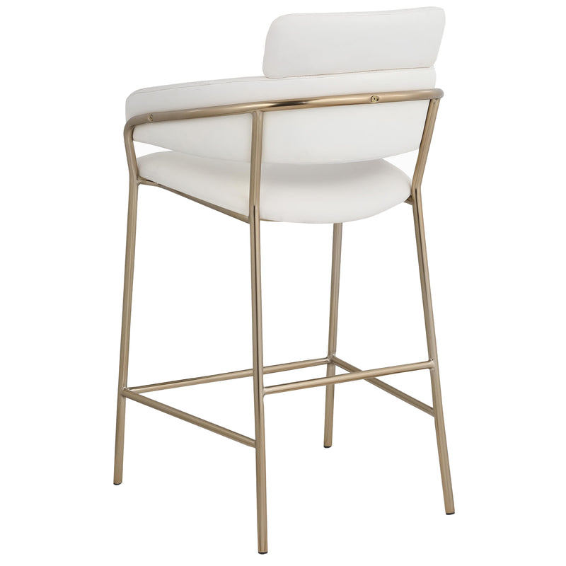 Meridian Yara Cream Vegan Leather Counter Stool IMAGE 2