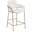 Meridian Yara Cream Vegan Leather Counter Stool IMAGE 3