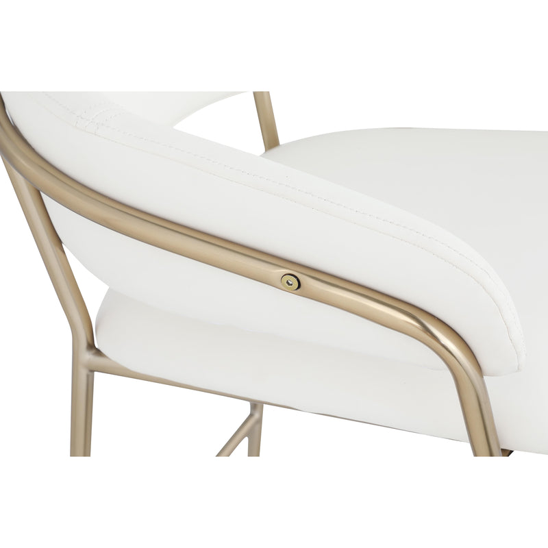 Meridian Yara Cream Vegan Leather Counter Stool IMAGE 5