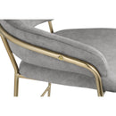 Meridian Yara Grey Velvet Counter Stool IMAGE 5