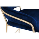 Meridian Yara Navy Velvet Counter Stool IMAGE 5