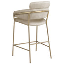 Meridian Yara Stone Velvet Counter Stool IMAGE 2