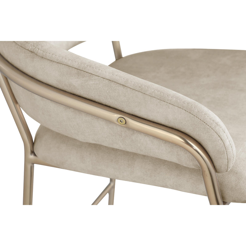 Meridian Yara Stone Velvet Counter Stool IMAGE 5