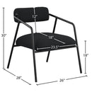 Meridian Carly Black Fabric Accent Chair IMAGE 6