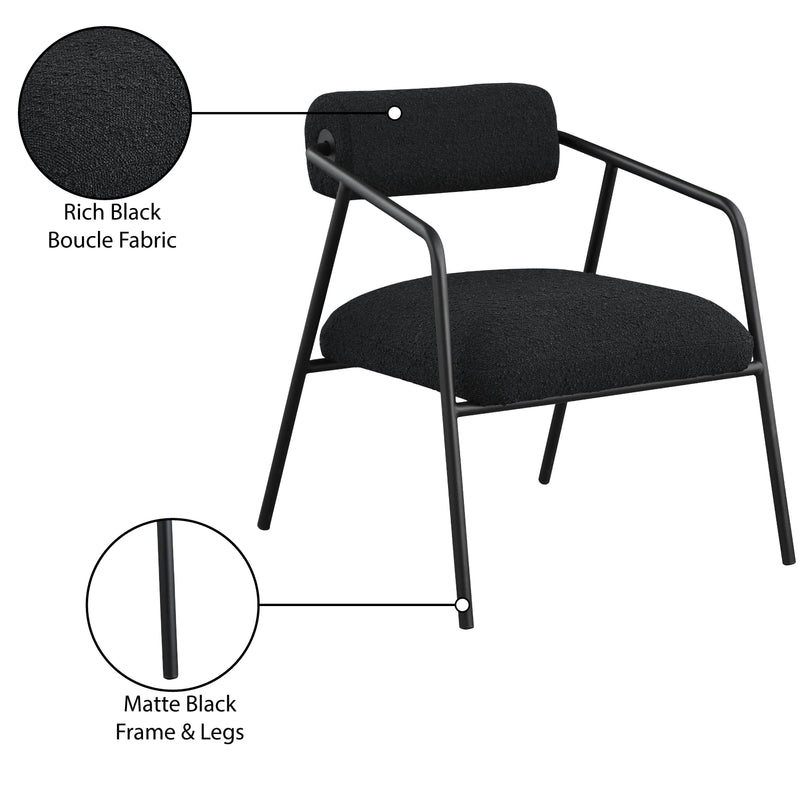 Meridian Carly Black Fabric Accent Chair IMAGE 7