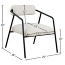 Meridian Carly Cream Fabric Accent Chair IMAGE 6