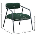 Meridian Carly Green Fabric Accent Chair IMAGE 6