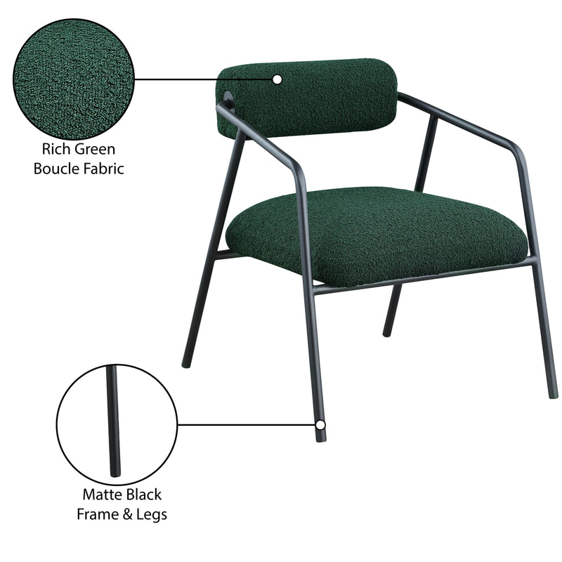 Meridian Carly Green Fabric Accent Chair IMAGE 7