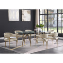 Meridian Madelyn Gold Dining Table IMAGE 2