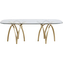 Meridian Madelyn Gold Dining Table IMAGE 3