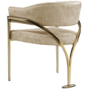 Meridian Madelyn Beige Velvet Dining Chair IMAGE 2