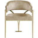 Meridian Madelyn Beige Velvet Dining Chair IMAGE 4