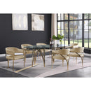 Meridian Madelyn Beige Velvet Dining Chair IMAGE 6
