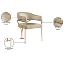 Meridian Madelyn Beige Velvet Dining Chair IMAGE 7