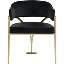Meridian Madelyn Black Velvet Dining Chair IMAGE 4