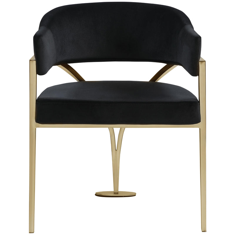Meridian Madelyn Black Velvet Dining Chair IMAGE 4