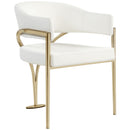 Meridian Madelyn Cream Vegan Leather Dining Chair IMAGE 3