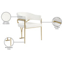 Meridian Madelyn Cream Vegan Leather Dining Chair IMAGE 7