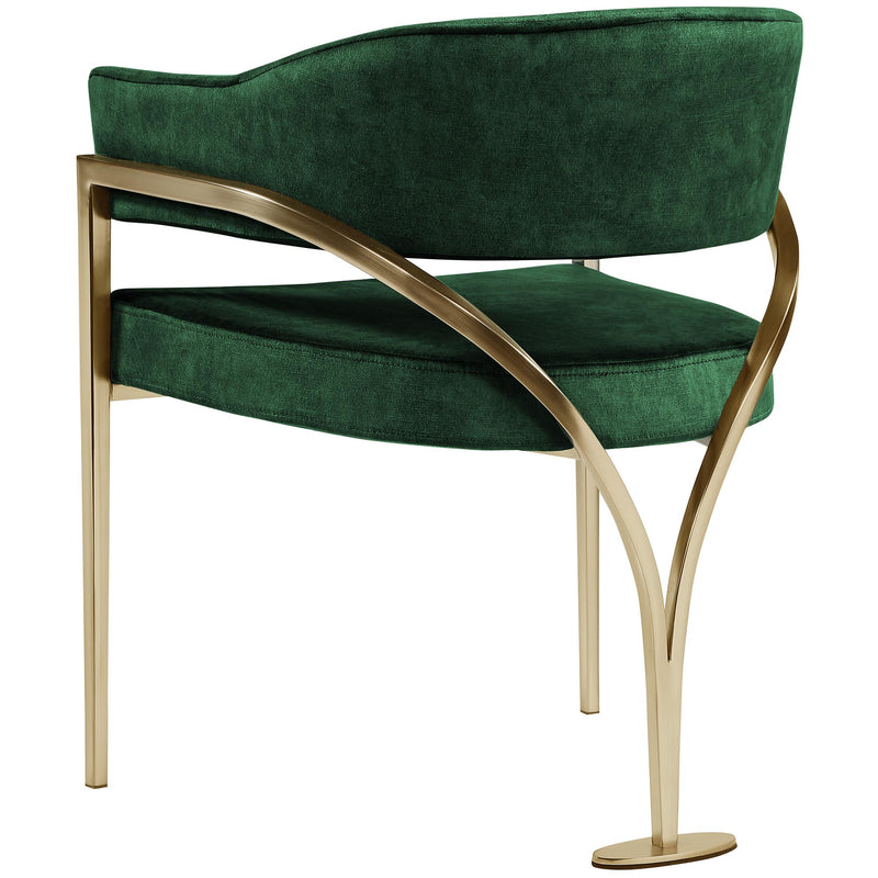 Meridian Madelyn Green Velvet Dining Chair IMAGE 2