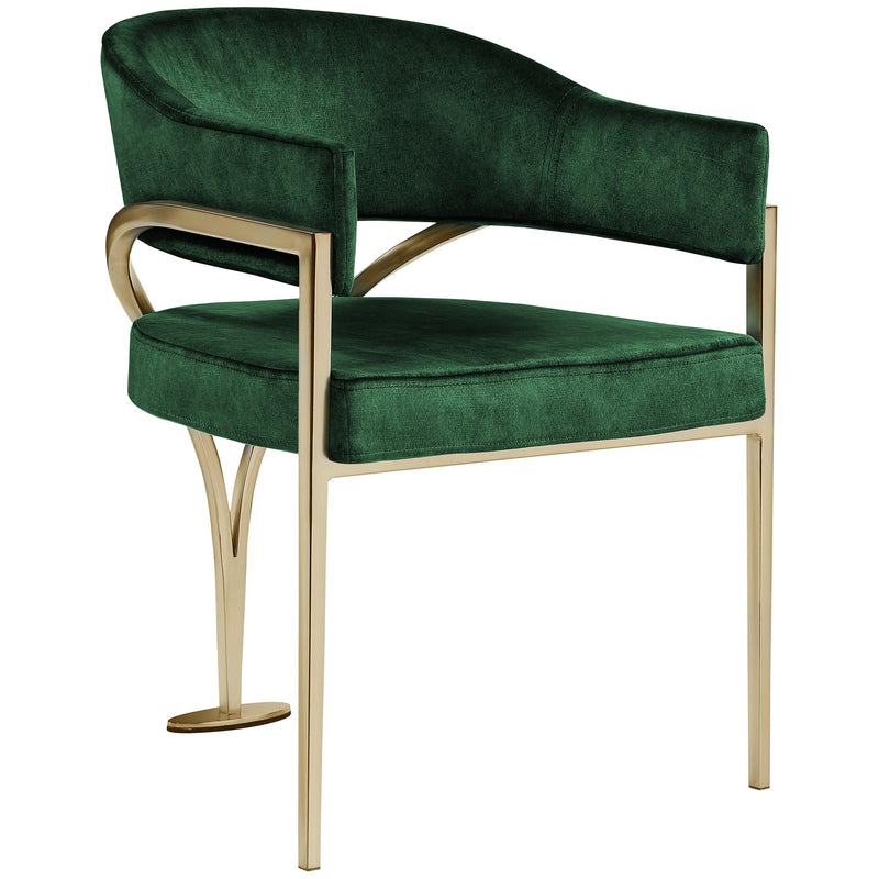 Meridian Madelyn Green Velvet Dining Chair IMAGE 3