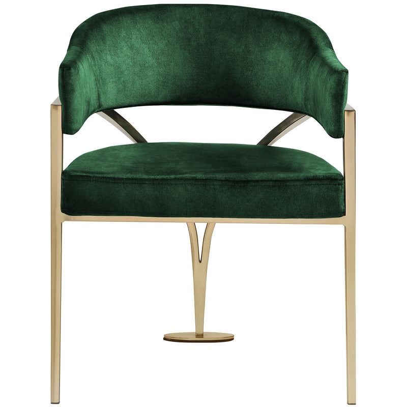 Meridian Madelyn Green Velvet Dining Chair IMAGE 4