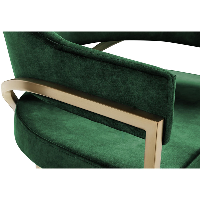 Meridian Madelyn Green Velvet Dining Chair IMAGE 5