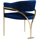 Meridian Madelyn Navy Velvet Dining Chair IMAGE 2