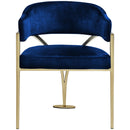 Meridian Madelyn Navy Velvet Dining Chair IMAGE 4