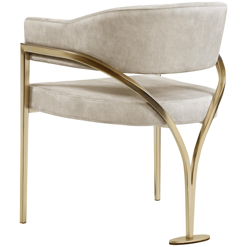 Meridian Madelyn Stone Velvet Dining Chair IMAGE 2