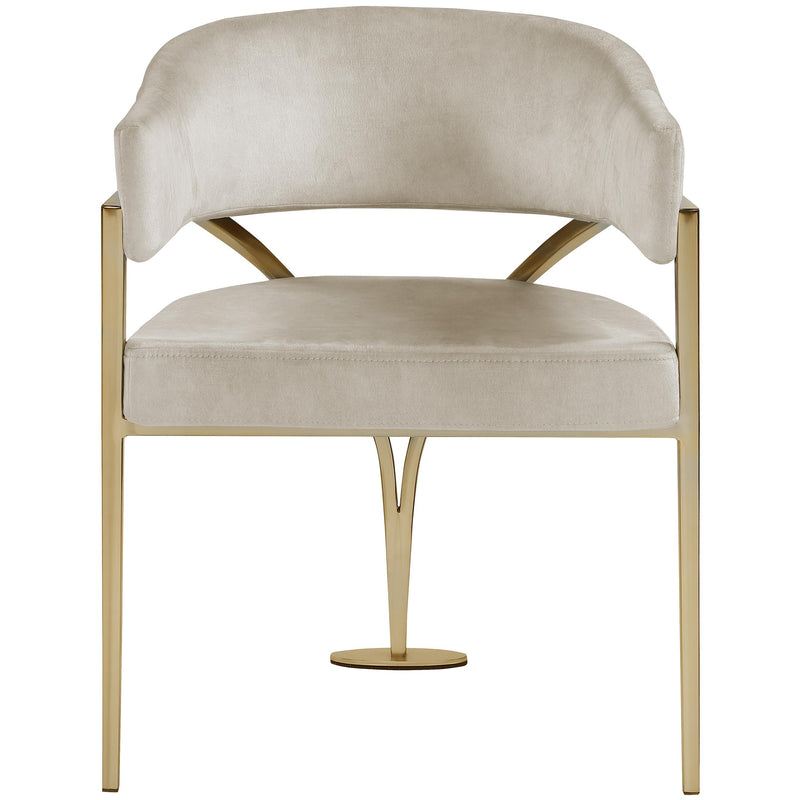 Meridian Madelyn Stone Velvet Dining Chair IMAGE 4