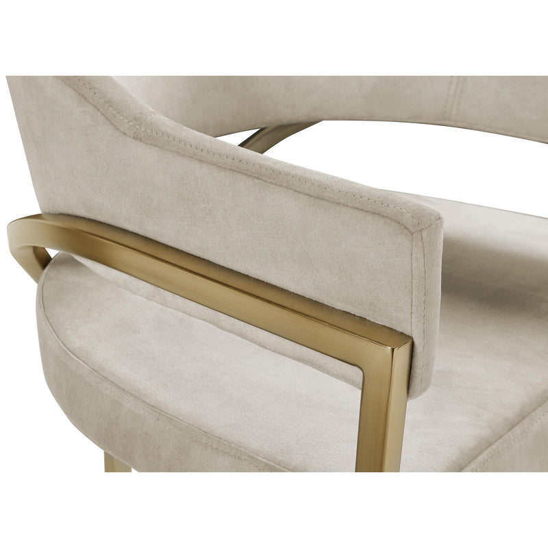 Meridian Madelyn Stone Velvet Dining Chair IMAGE 5