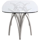 Meridian Madelyn Silver Dining Table IMAGE 4