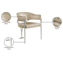 Meridian Madelyn Beige Velvet Dining Chair IMAGE 7