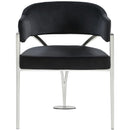 Meridian Madelyn Black Velvet Dining Chair IMAGE 4