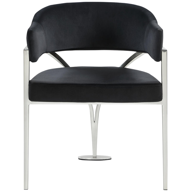 Meridian Madelyn Black Velvet Dining Chair IMAGE 4