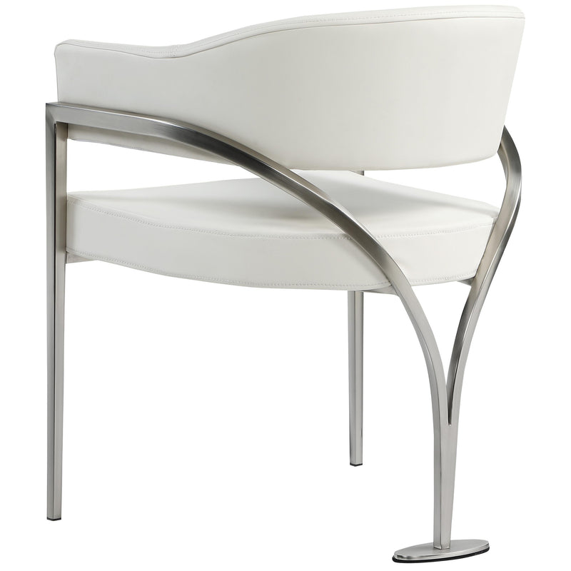 Meridian Madelyn Cream Vegan Leather Dining Chair IMAGE 2