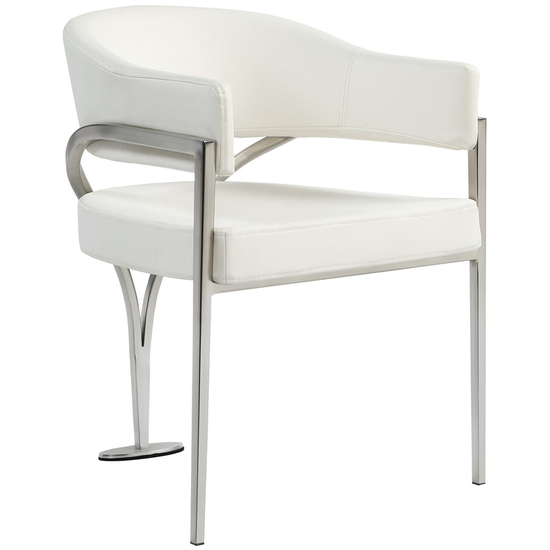 Meridian Madelyn Cream Vegan Leather Dining Chair IMAGE 3