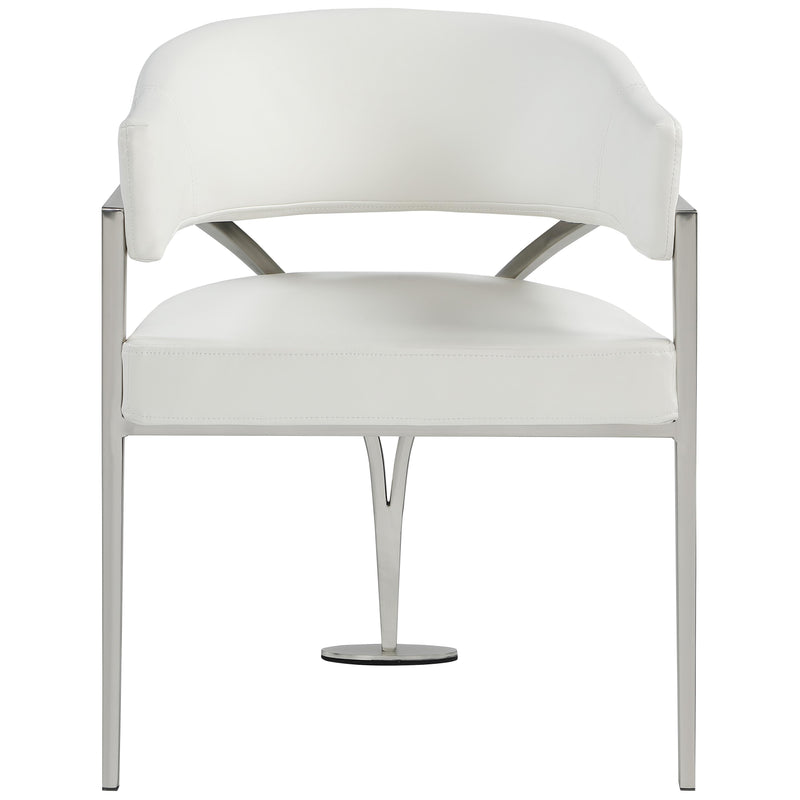 Meridian Madelyn Cream Vegan Leather Dining Chair IMAGE 4