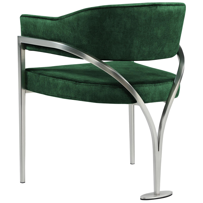 Meridian Madelyn Green Velvet Dining Chair IMAGE 2