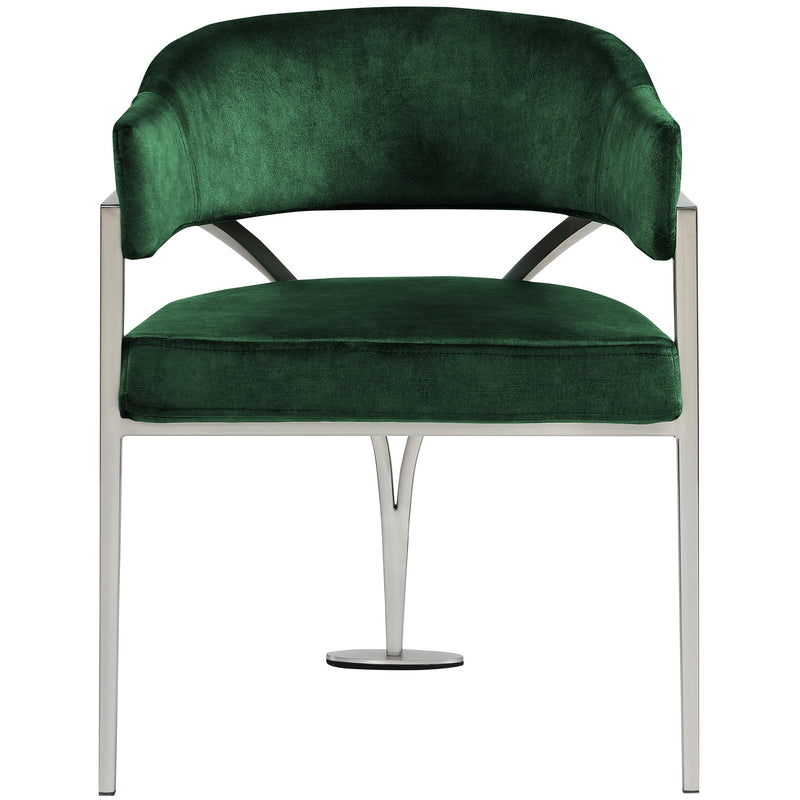 Meridian Madelyn Green Velvet Dining Chair IMAGE 4