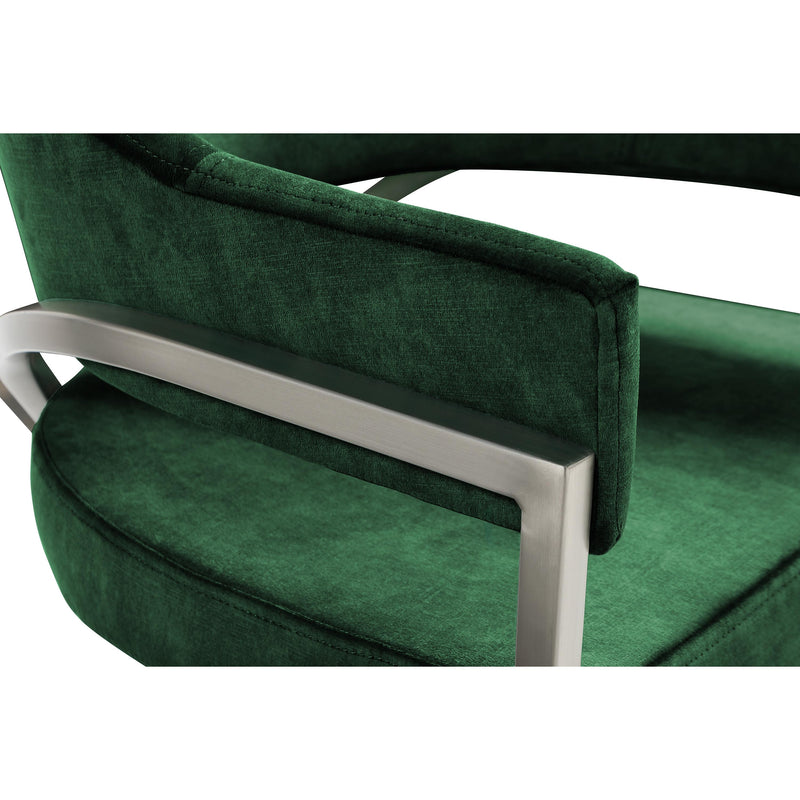 Meridian Madelyn Green Velvet Dining Chair IMAGE 5